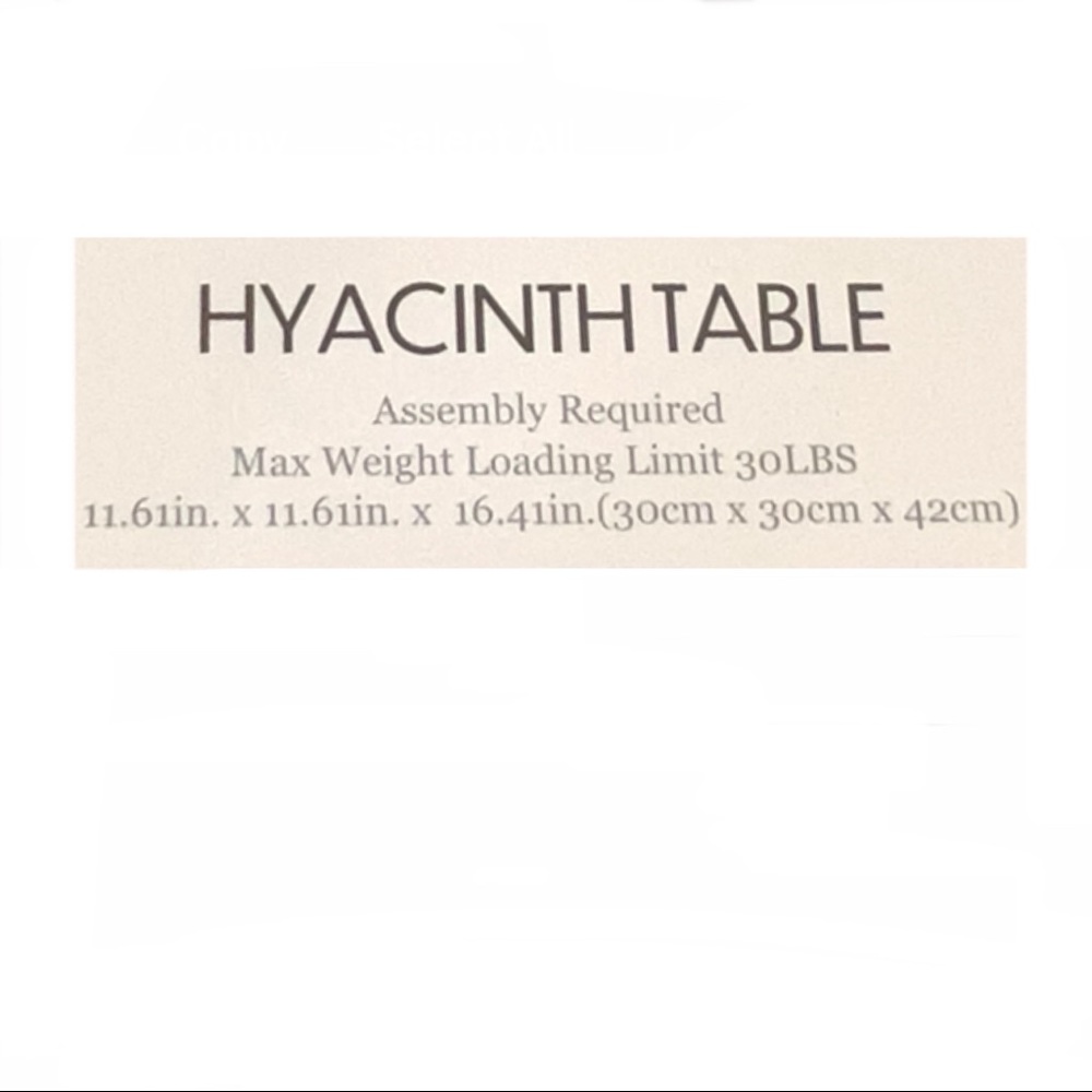 Hyacinth Table - Picture 5 of 5